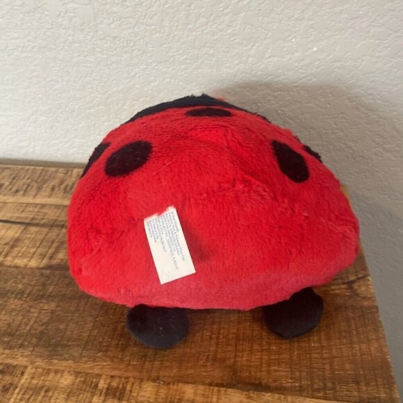 Hug Me Ladybug 12 in Stuffed Animal Plush Red Black Polka Dots Glitter Hearts - Picture 5 of 7